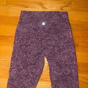 lululemon Floral Print Leggings - Purple